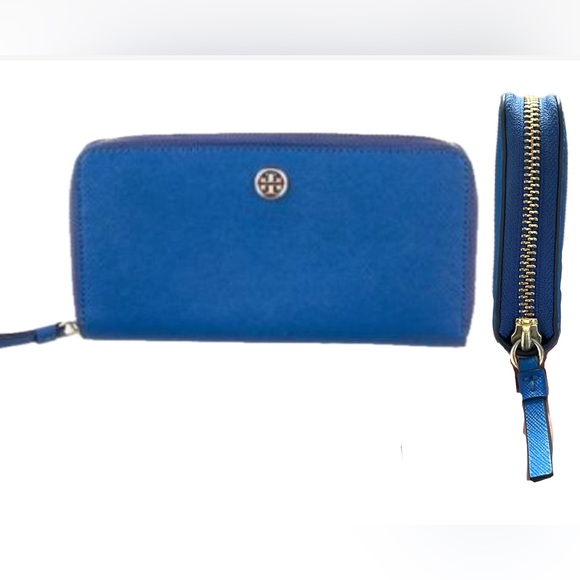 Tory Burch Handbags - Tory Burch Robinson Leather Zippered Wallet